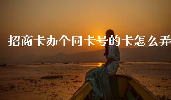 招商卡办个同卡号的卡怎么弄_https://www.fansifence.com_国际期货_第1张