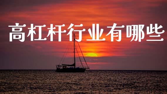 高杠杆行业有哪些_https://www.fansifence.com_国际期货_第1张