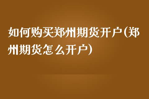 如何购买郑州期货开户(郑州期货怎么开户)_https://www.fansifence.com_国际期货_第1张