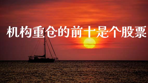 机构重仓的前十是个股票_https://www.fansifence.com_国际期货_第1张