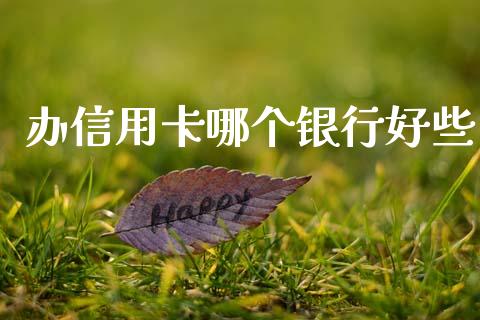 办信用卡哪个银行好些_https://www.fansifence.com_中国国际期货_第1张