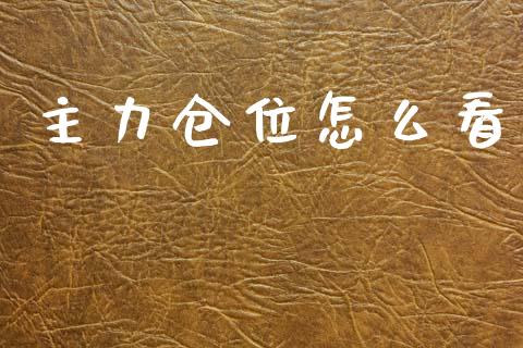 主力仓位怎么看_https://www.fansifence.com_中国国际期货_第1张
