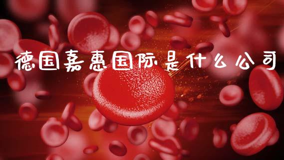 德国嘉惠国际是什么公司_https://www.fansifence.com_国际期货行情_第1张