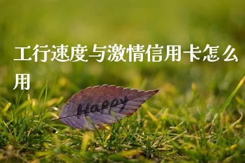 工行速度与激情信用卡怎么用_https://www.fansifence.com_国际期货行情_第1张