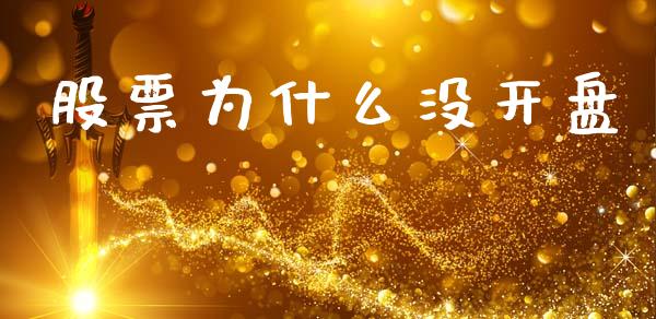 股票为什么没开盘_https://www.fansifence.com_恒指交易时间_第1张