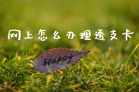 网上怎么办理透支卡_https://www.fansifence.com_国际期货行情_第1张