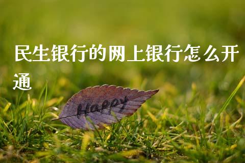 民生银行的网上银行怎么开通_https://www.fansifence.com_恒指交易时间_第1张