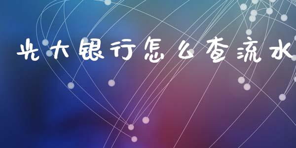 光大银行怎么查流水_https://www.fansifence.com_国际期货行情_第1张
