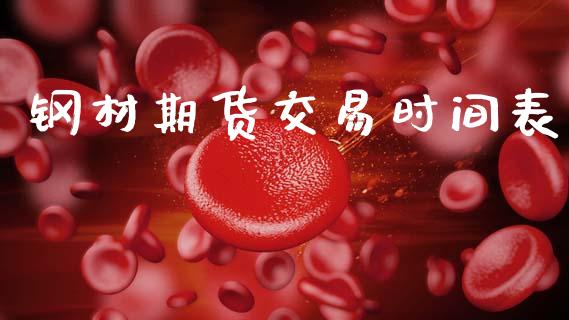 钢材期货交易时间表_https://www.fansifence.com_国际期货行情_第1张