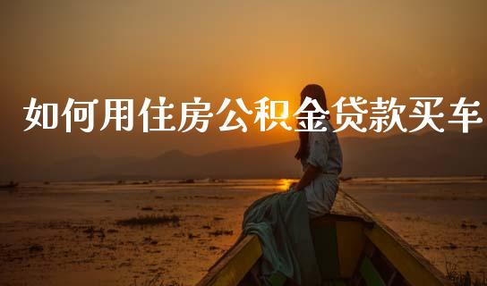 如何用住房公积金贷款买车_https://www.fansifence.com_国际期货行情_第1张