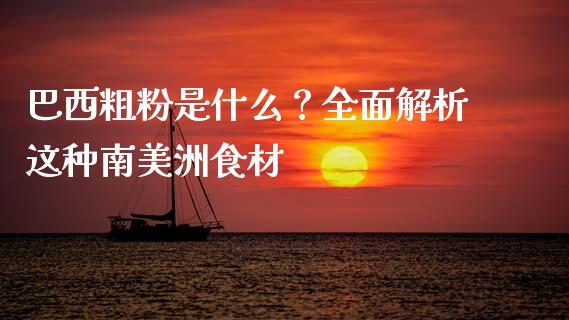 巴西粗粉是什么？全面解析这种南美洲食材_https://www.fansifence.com_国际期货行情_第1张