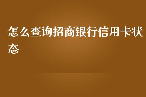 怎么查询招商银行信用卡状态_https://www.fansifence.com_国际期货_第1张