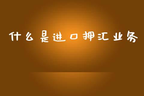什么是进口押汇业务_https://www.fansifence.com_国际期货行情_第1张