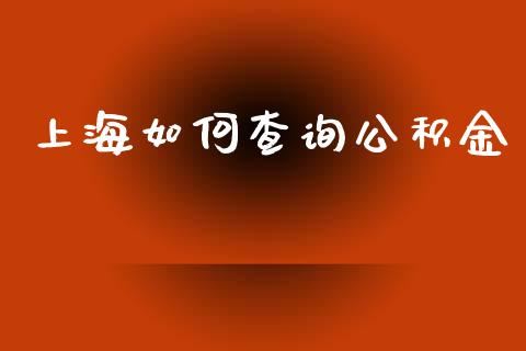 上海如何查询公积金_https://www.fansifence.com_国际期货_第1张