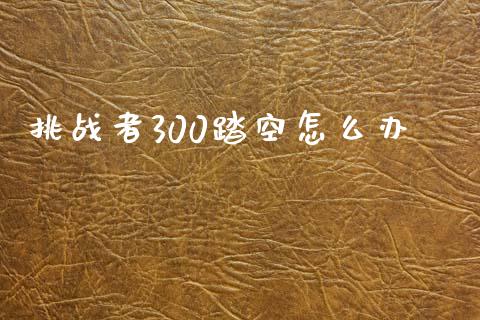 挑战者300踏空怎么办_https://www.fansifence.com_国际期货行情_第1张