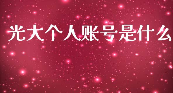 光大个人账号是什么_https://www.fansifence.com_恒指交易时间_第1张