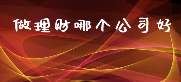 做理财哪个公司好_https://www.fansifence.com_恒指交易时间_第1张
