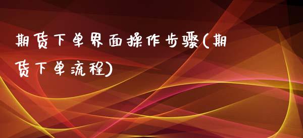 期货下单界面操作步骤(期货下单流程)_https://www.fansifence.com_国际期货_第1张