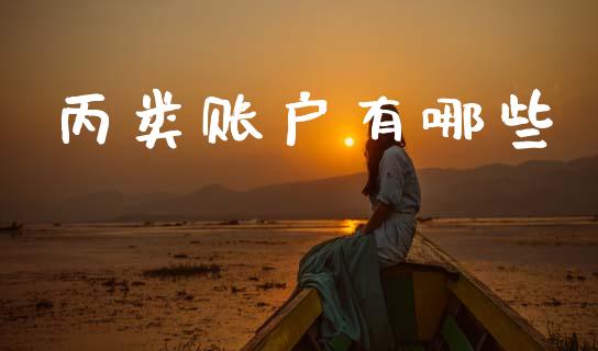 丙类账户有哪些_https://www.fansifence.com_中国国际期货_第1张