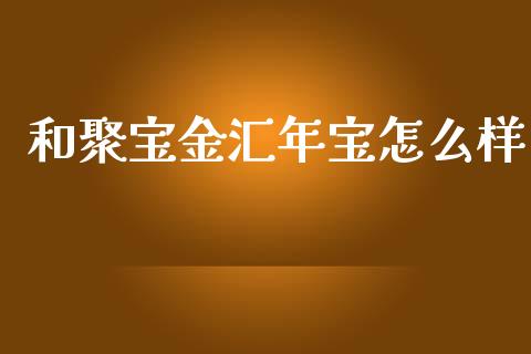 和聚宝金汇年宝怎么样_https://www.fansifence.com_恒指交易时间_第1张