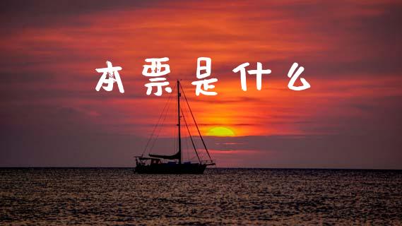 本票是什么_https://www.fansifence.com_中国国际期货_第1张