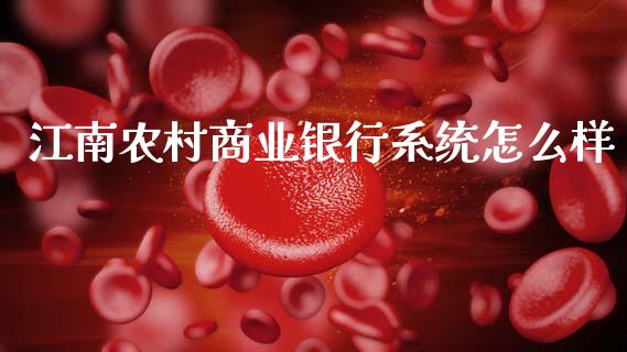 江南农村商业银行系统怎么样_https://www.fansifence.com_中国国际期货_第1张