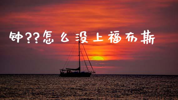 钟??怎么没上福布斯_https://www.fansifence.com_国际期货行情_第1张