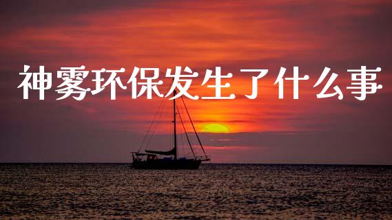 神雾环保发生了什么事_https://www.fansifence.com_国际期货行情_第1张
