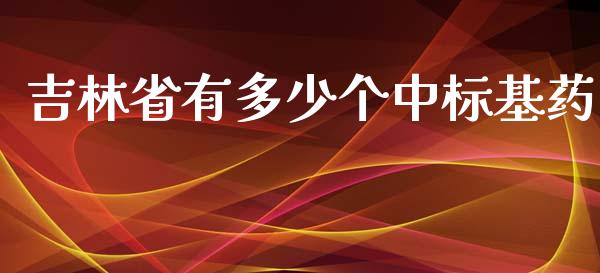 吉林省有多少个中标基药_https://www.fansifence.com_恒指交易时间_第1张