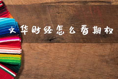 文华财经怎么看期权_https://www.fansifence.com_国际期货行情_第1张