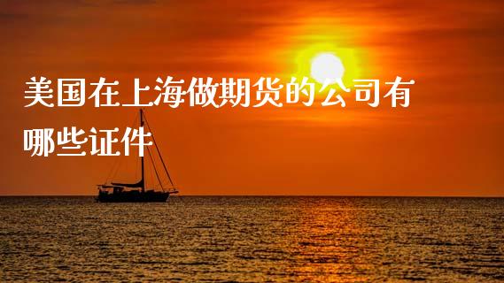 美国在上海做期货的公司有哪些证件_https://www.fansifence.com_国际期货_第1张