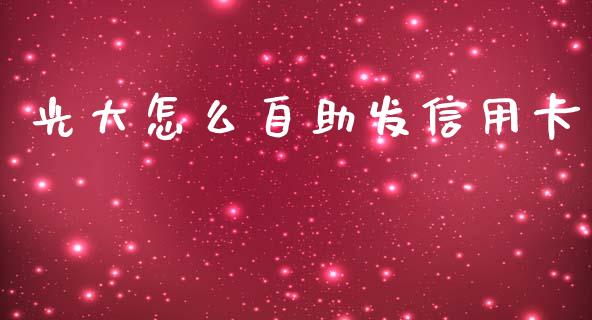 光大怎么自助发信用卡_https://www.fansifence.com_国际期货行情_第1张