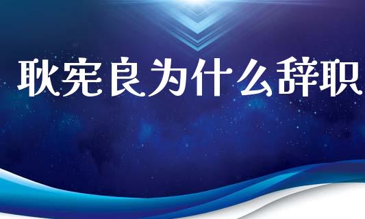 耿宪良为什么辞职_https://www.fansifence.com_中国国际期货_第1张