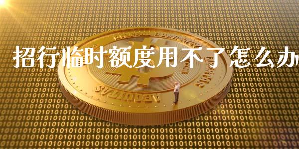 招行临时额度用不了怎么办_https://www.fansifence.com_恒指交易时间_第1张