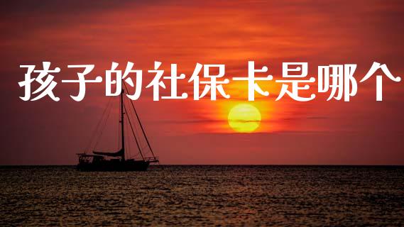 孩子的社保卡是哪个_https://www.fansifence.com_恒指交易时间_第1张