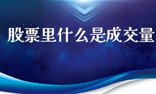 股票里什么是成交量_https://www.fansifence.com_恒指交易时间_第1张