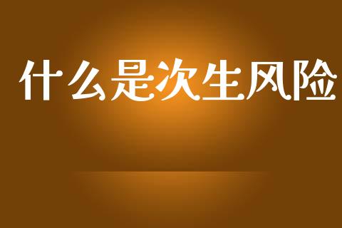 什么是次生风险_https://www.fansifence.com_恒指交易时间_第1张