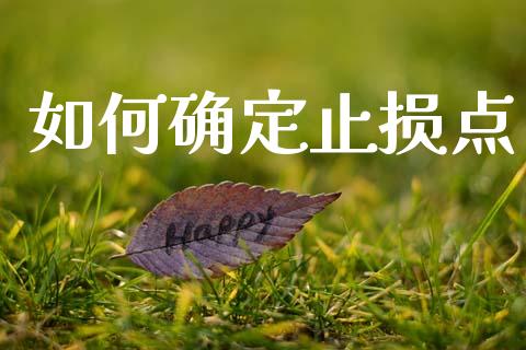 如何确定止损点_https://www.fansifence.com_国际期货行情_第1张