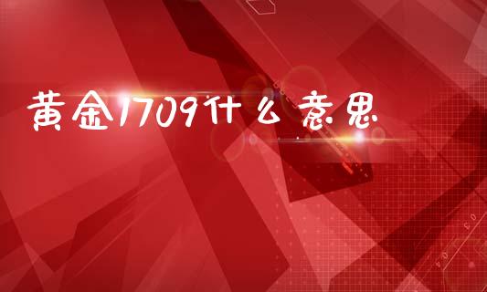 黄金1709什么意思_https://www.fansifence.com_国际期货行情_第1张