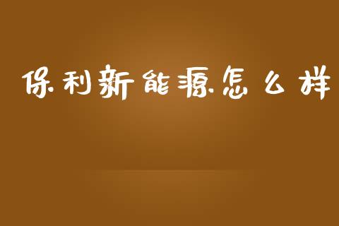 保利新能源怎么样_https://www.fansifence.com_恒指交易时间_第1张
