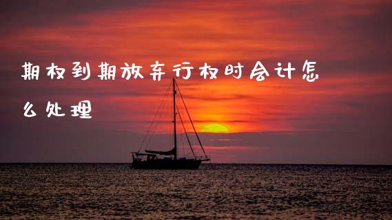 期权到期放弃行权时会计怎么处理_https://www.fansifence.com_中国国际期货_第1张