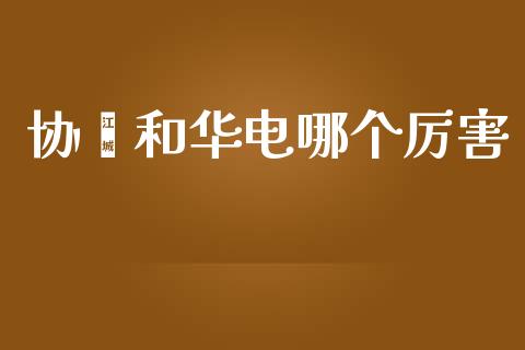 协鑫和华电哪个厉害_https://www.fansifence.com_国际期货行情_第1张