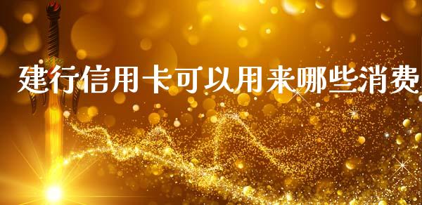 建行信用卡可以用来哪些消费_https://www.fansifence.com_国际期货_第1张