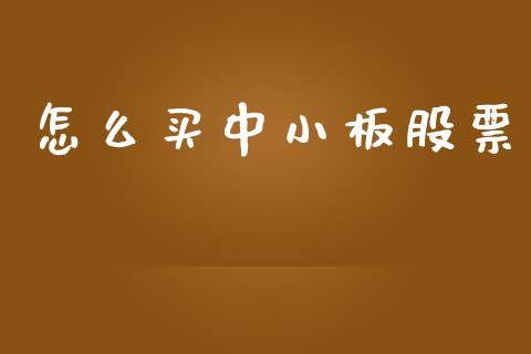 怎么买中小板股票_https://www.fansifence.com_恒指交易时间_第1张