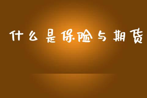 什么是保险与期货_https://www.fansifence.com_国际期货_第1张