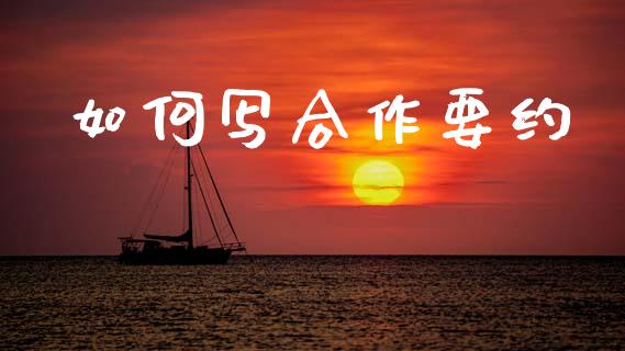 如何写合作要约_https://www.fansifence.com_国际期货行情_第1张