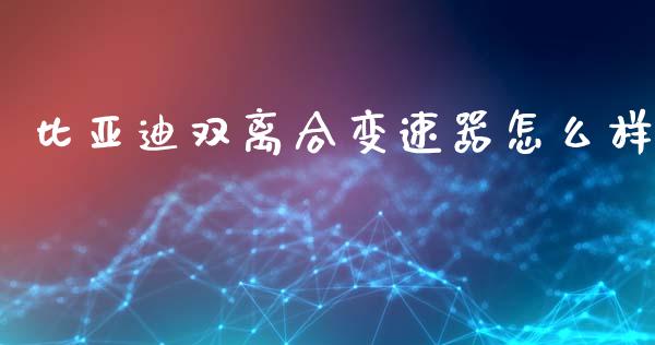 比亚迪双离合变速器怎么样_https://www.fansifence.com_国际期货行情_第1张