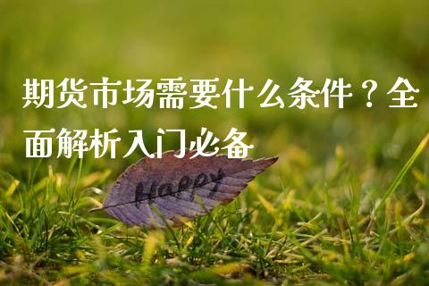 期货市场需要什么条件？全面解析入门必备_https://www.fansifence.com_国际期货行情_第1张