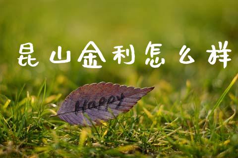 昆山金利怎么样_https://www.fansifence.com_国际期货行情_第1张