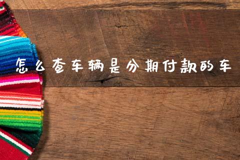 怎么查车辆是分期付款的车_https://www.fansifence.com_恒指交易时间_第1张